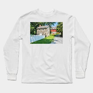 Jerusalem Mill Village Scene Long Sleeve T-Shirt